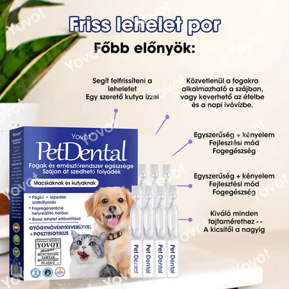 【Hivatalos bolt】Yovot® Pet Dental & Digestive Health szájápoló folyadék – friss lehelet, a fogkő eltávolításának támogatása és az íny regenerációjának elősegítése, a fogak stabilitásának támogatása (kutyák és macskák számára) – Ma akár 70% kedvezmény!