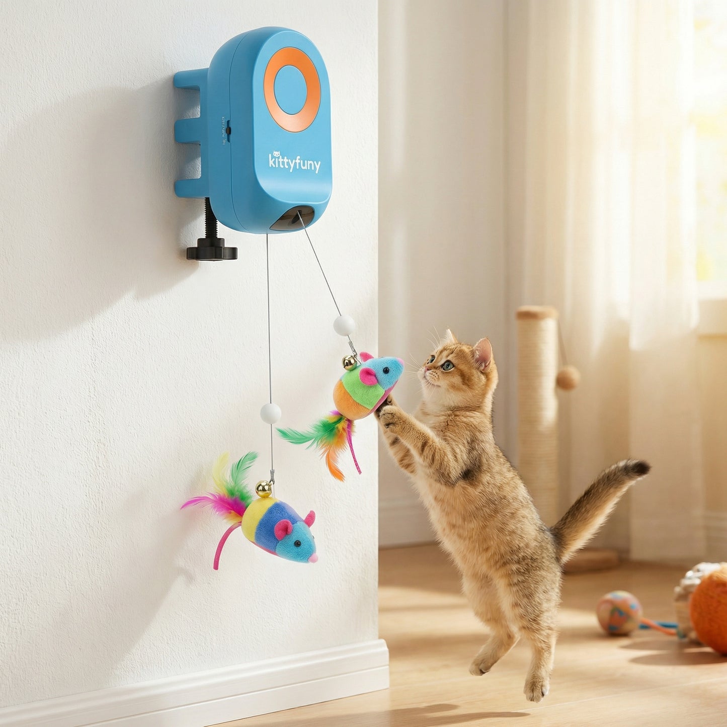 kittyfuny® Motion-Sensing Electric Interactive Cat Toy (USB Rechargeable)