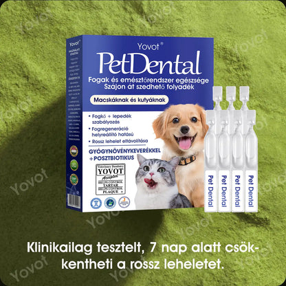【Hivatalos bolt】Yovot® Pet Dental & Digestive Health szájápoló folyadék – friss lehelet, a fogkő eltávolításának támogatása és az íny regenerációjának elősegítése, a fogak stabilitásának támogatása (kutyák és macskák számára) – Ma akár 70% kedvezmény!