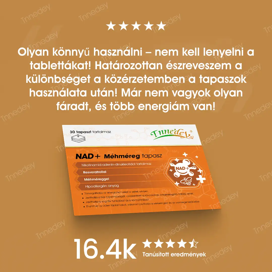 Tnnedey® tapaszok NAD+-szal és méhméreggel – Maximális bőrfiatalítás és energiabomba